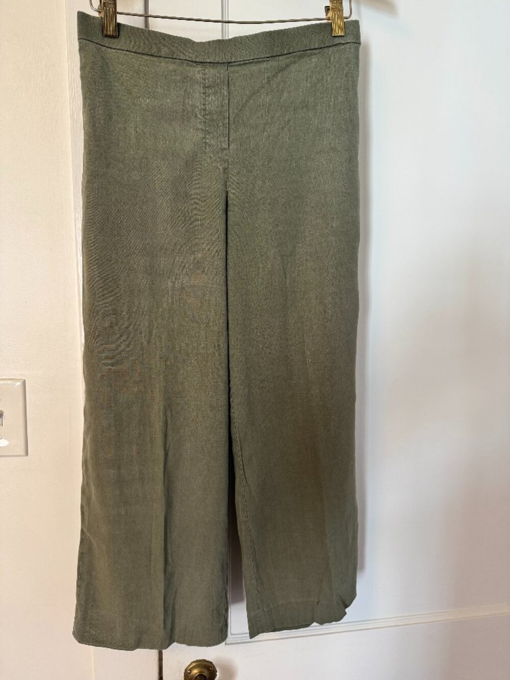 Theory Olive Wide Leg Trousers